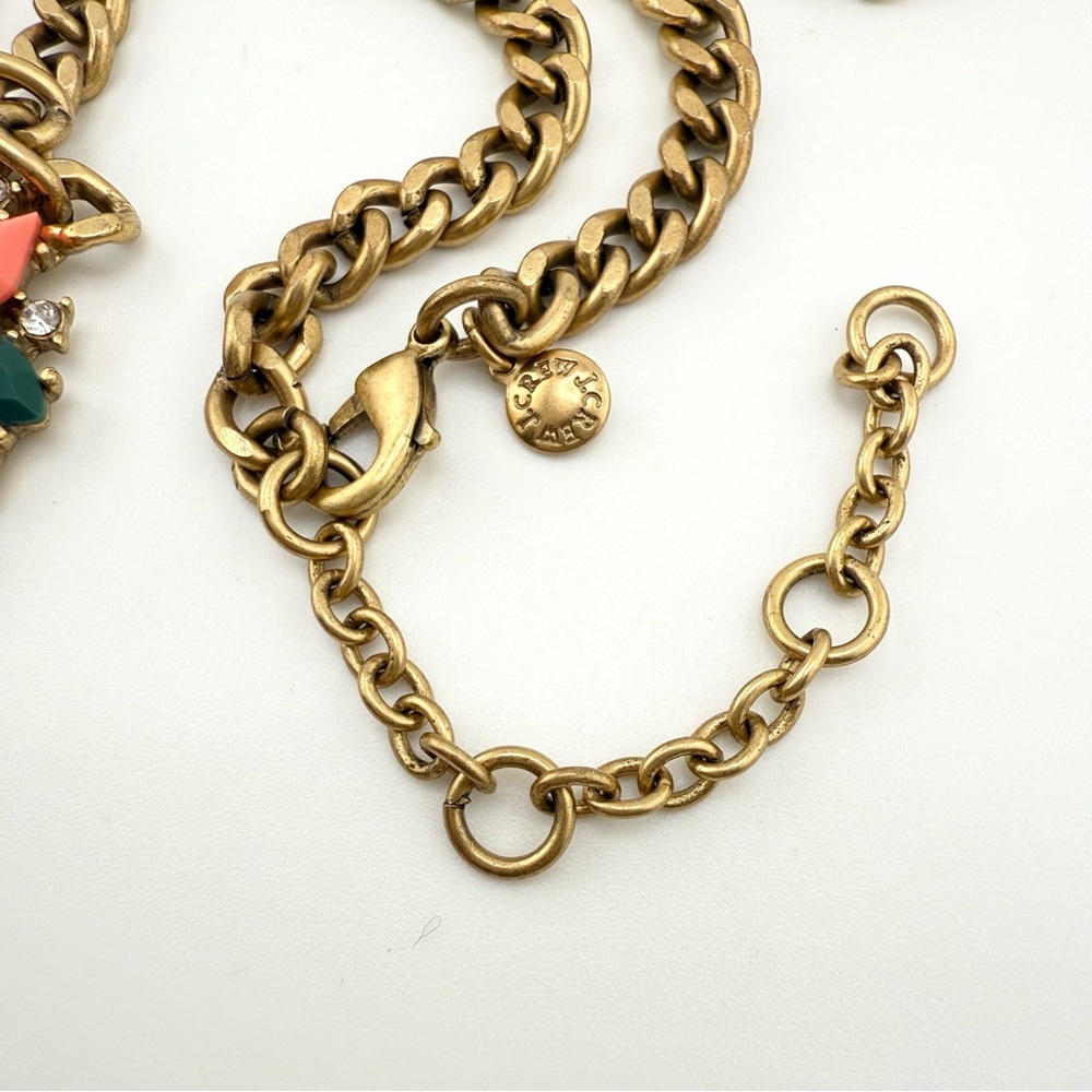 J. Crew Coral and Deep Blue Floral Necklace - Picture 10 of 11